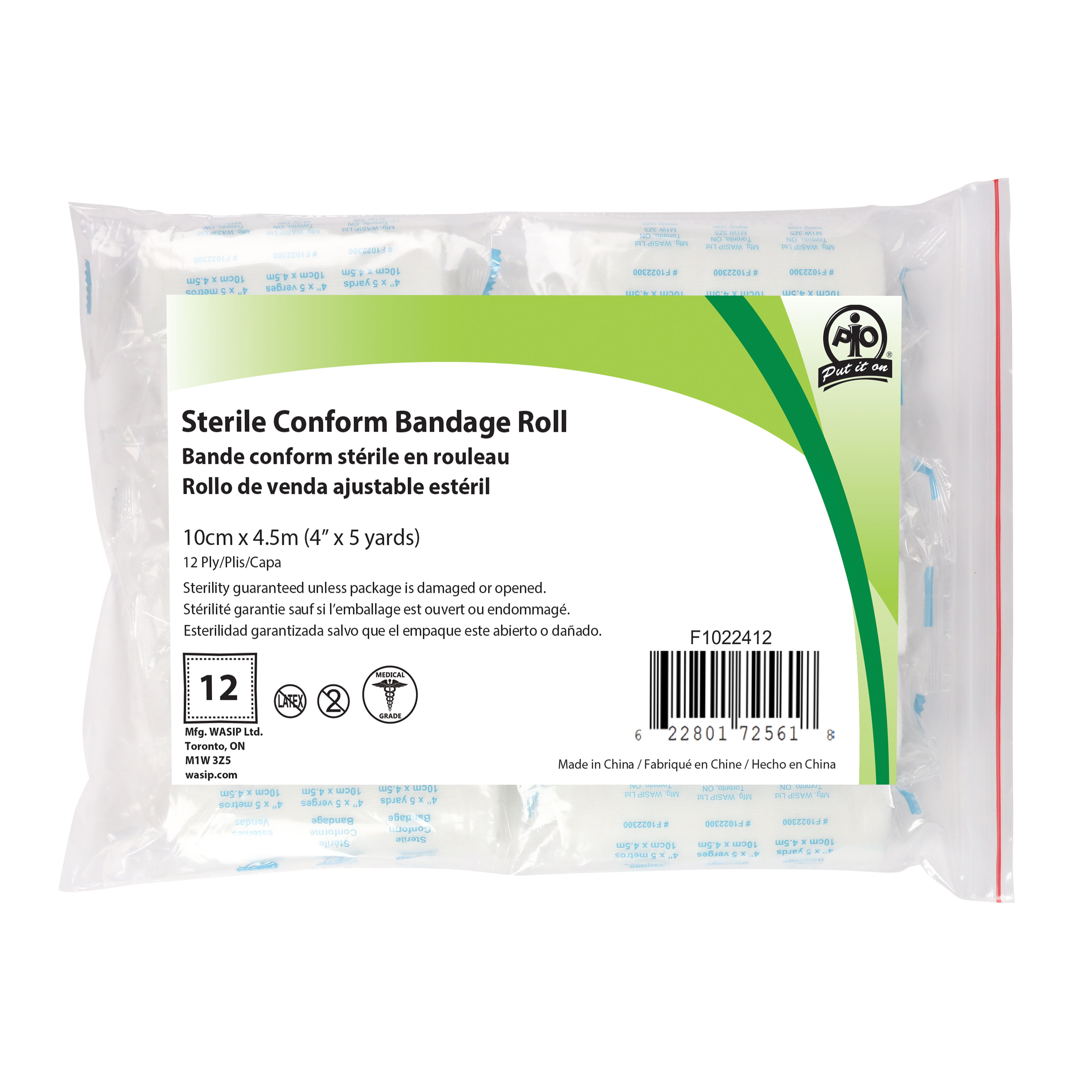 Conform Bandage, 10cm x 4.5m, 12/Bag