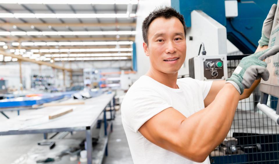 Male Asian Factory Worker