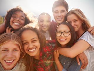 Group of youth smiling