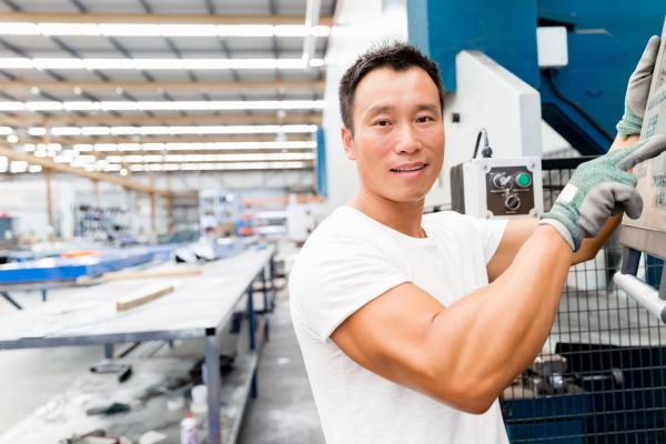 Male Asian Factory Worker