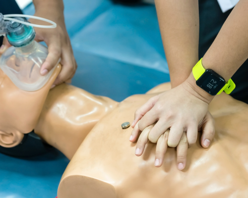 CPR on a dummy