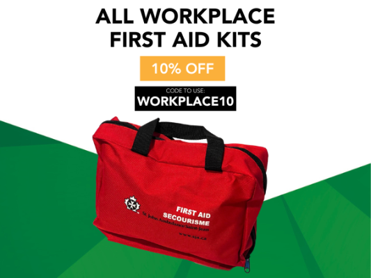 All Workplace First Aid Kits are 10 per cent off