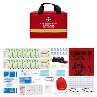 Padded Basic First Aid Kit - WorkSafeBC Compliant with Contents Displayed